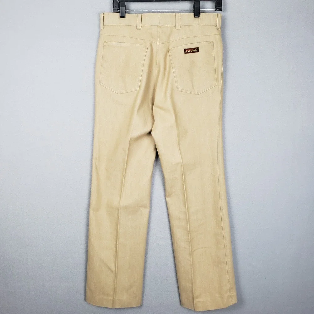 Vintage Levi's Action Slacks Men's‎ 32x30 Tan Pleated Dress Trousers Office
